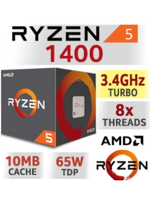 PROCESADOR AMD RYZEN 5 1400 AM4 - 5% para pago en efectivo