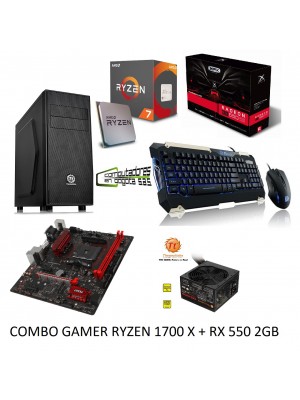 PC COMPUTADOR GAMER RYZEN 1700X + VIDEO RX550 5% OFF PAGO EN EFECTIVO